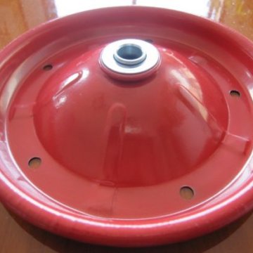 3.00-8 Rubber Wheel Red Steel Wheel Rim for Wheelbarrow
