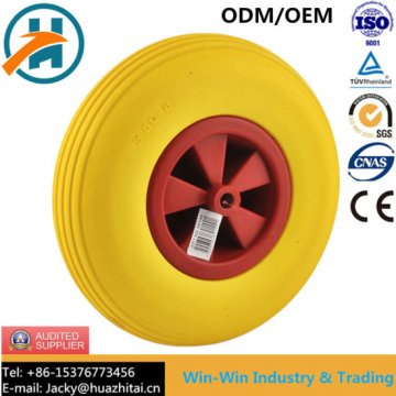 Good Quality PU Trolley Wheel with Plastic Rim
