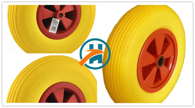 Good Quality PU Trolley Wheel with Plastic Rim