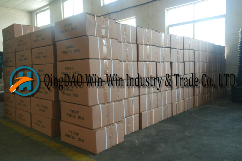 8 Inch Solid Rubber Wheels with Plasticl Rim for Small Trolleys