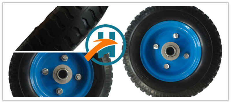 PU Foam Wheel with Metal Rim Flat Free (250-4)
