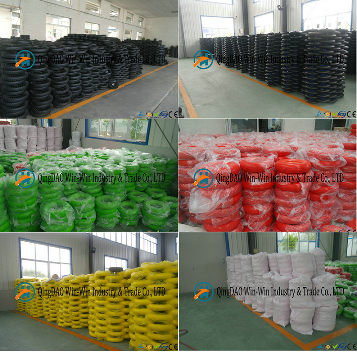 16 Inch High Load Capacity Flat-Free Rubber Wheels Made in Qingdao